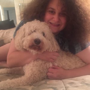 kelly young with dog 300x300 - kelly young with dog